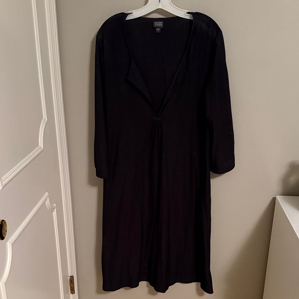 Eileen Fisher Black Long Sleeve Dress